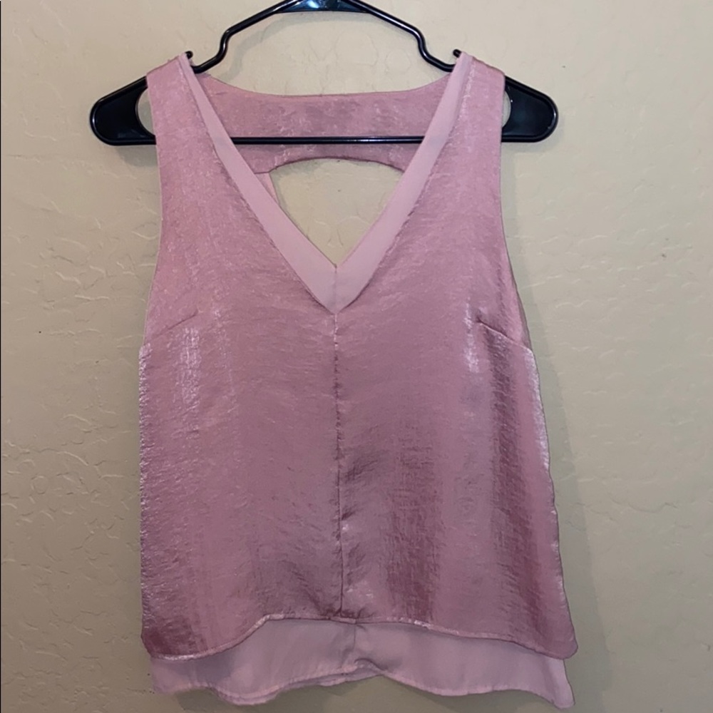 Miami pink silky tank top